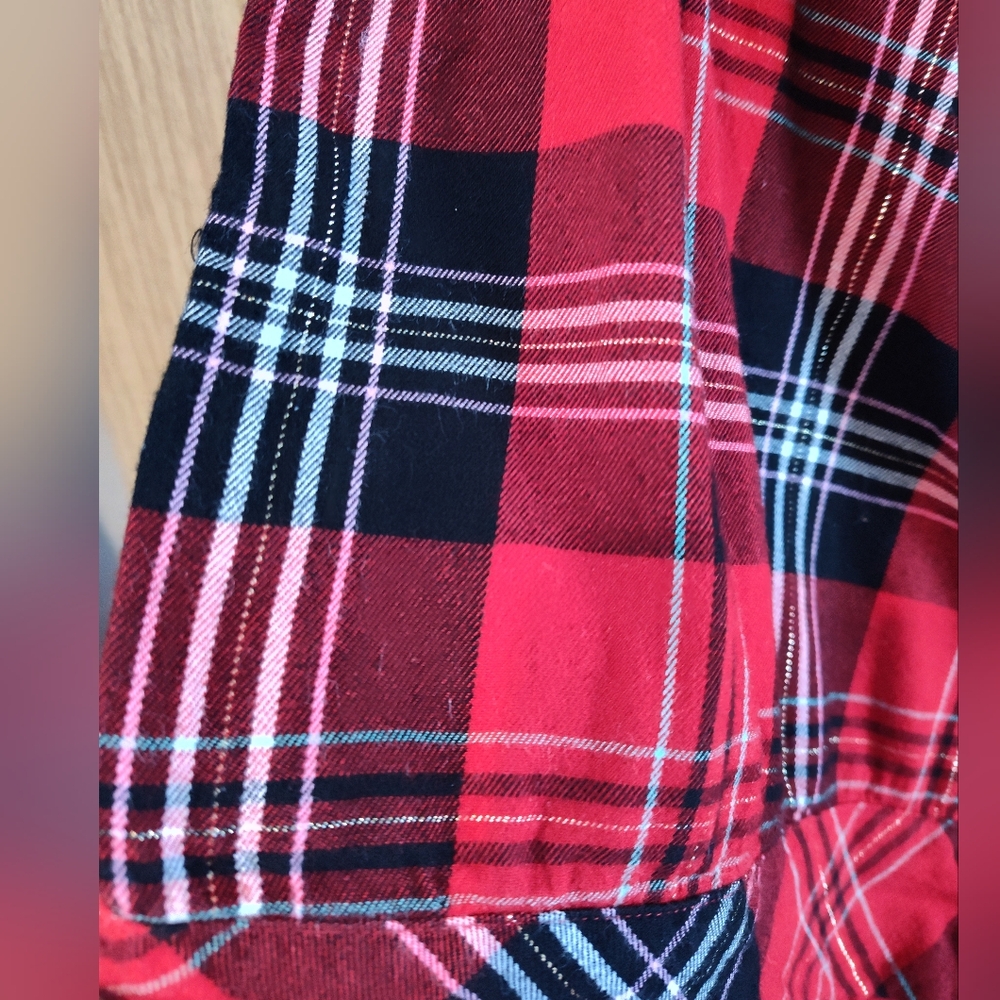 Plaid Women's Sleep Shorts VS - Picture 2 of 4